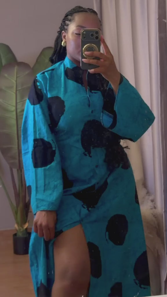 Robe Ankara Bleu